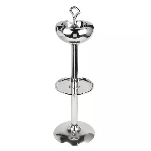 Ashtray On Stand round 24x20x73cm silver