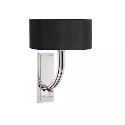 Wall lamp 14x13x40cm incl. black shade