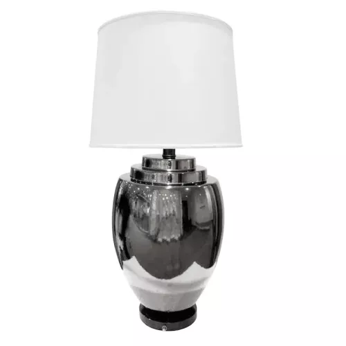 Table lamp 28x28x50cm white shade silver