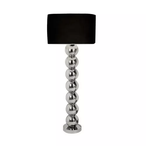 Floor lamp silver sphere without lampshade