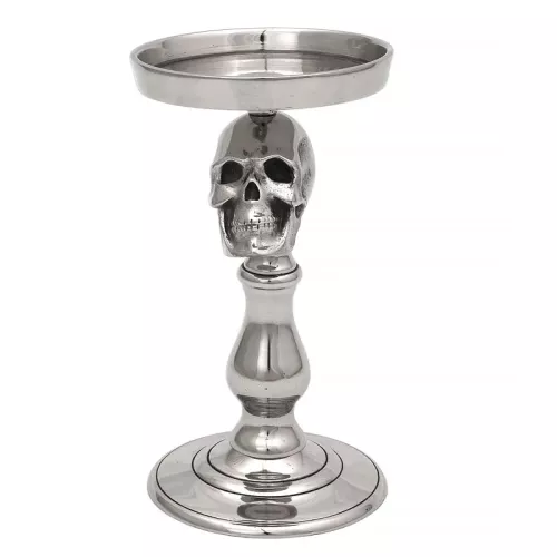 Candle holder 12x12x21cm Skull