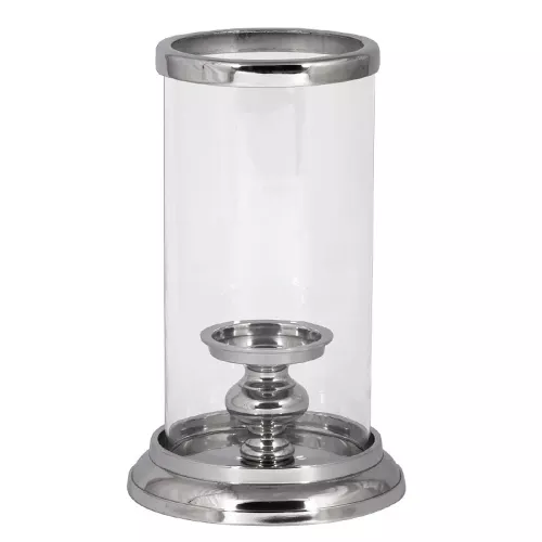 Hurricane Carlee lantern 16x20x34cm silver