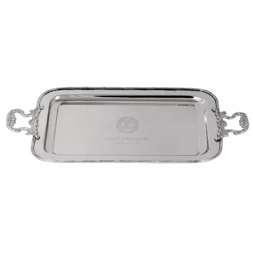 Tray 49.5x27.5x2.5cm silver-colored