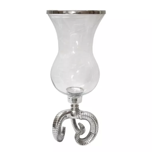 Lantern Light Travis 29x29x64cm with ram's horn base