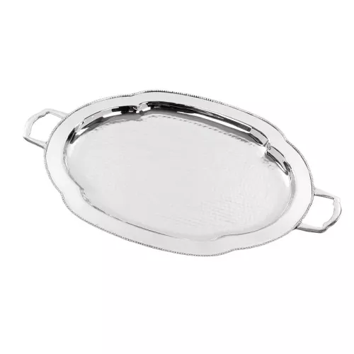 Tray 61x40x5cm Oval silver