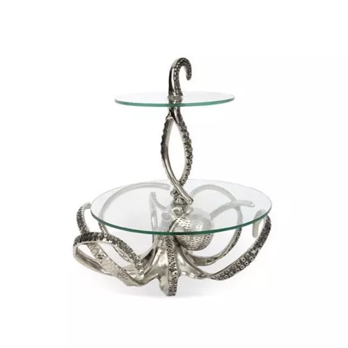 Octopus Cake Stand 37x35x36cm silver