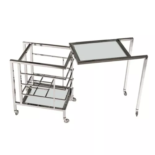 Payaa Bar Trolley Ernesto 72x42x77cm with clear glass (109564)