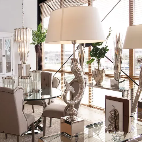 Table lamp Fish 13x13x82cm Incl. black hood