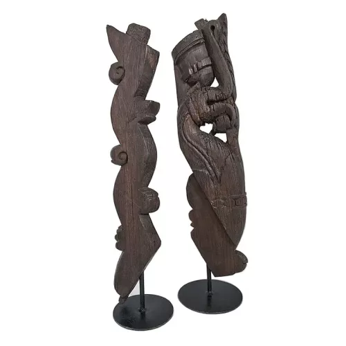 Statue/Sculpture 18x18x67cm Old wood carving