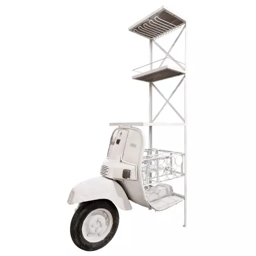 Wine rack 70x105x185cm Scooter white/cream
