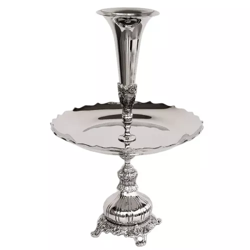 Fruit stand 29x29x45cm with vase in top