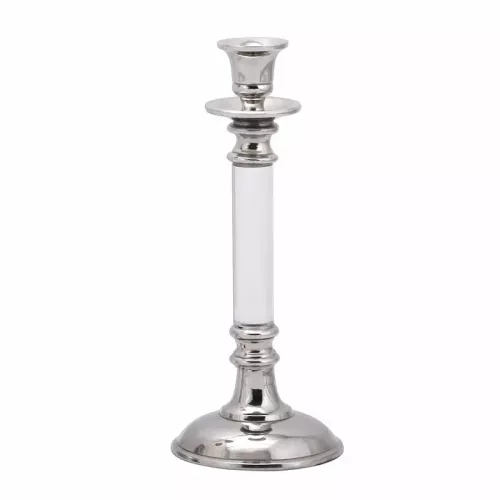 Candlestick Marsala 11x11x21cm Small white silver