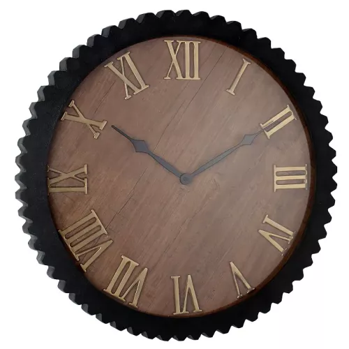 Wall Clock 49x4x49cm gold roman numbers