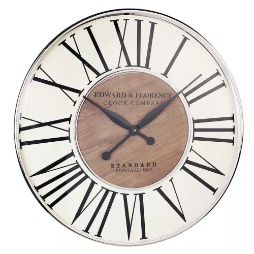 Wall clock 51x6x51cm (Wood laminate) LED