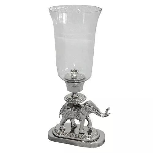 Lantern Elephant Laylah 18x18x51cm silver