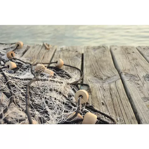 Fisherman's Net On Quay 120x80x2cm