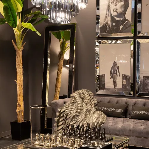 Payaa Mirror 200x70x4cm Black Alligator (110817)