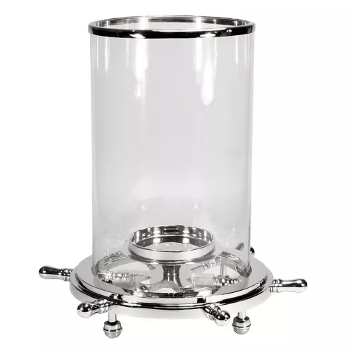 Lantern Hector 44x44x32cm ship steering silver