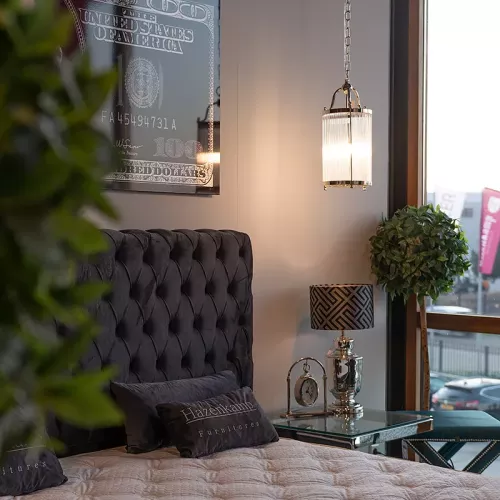 Payaa Ceiling lamp 22x22x57cm silver glass chandelier (109897)