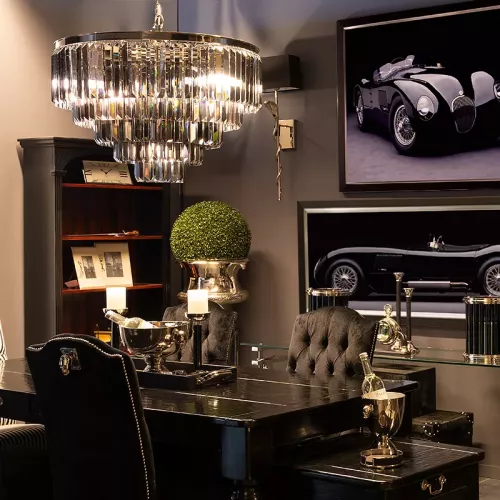 Payaa Ceiling lamp Reed 80x80x51cm Smoke Crystal (109892)