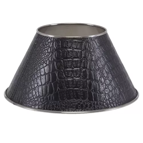 Lampshade 30x30x15cm croco leather black