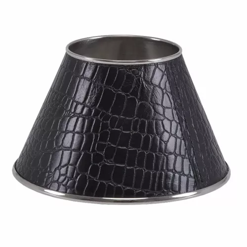 Lampshade 20x20x11cm croco leather black