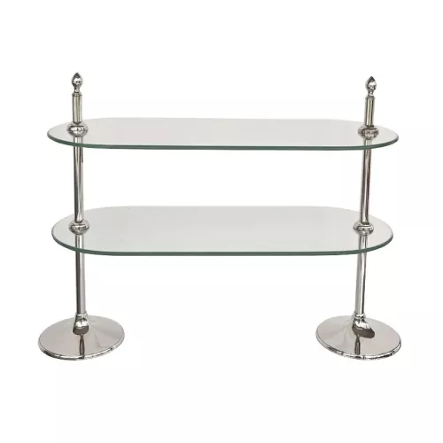 Etagere 2 layer Talia 68x28x57cm silver
