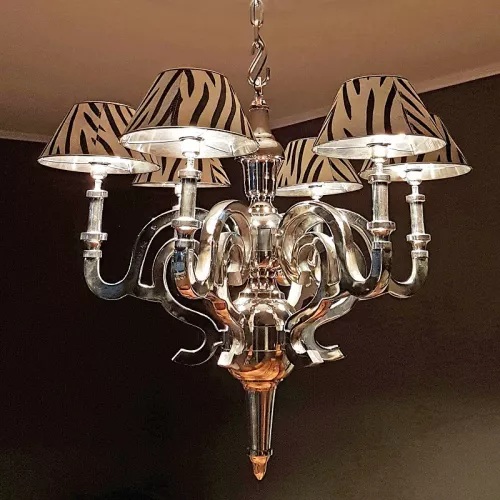 Payaa Ceiling lamp 93x93x102cm chandelier (Excl. Shades) raw silver (101641)