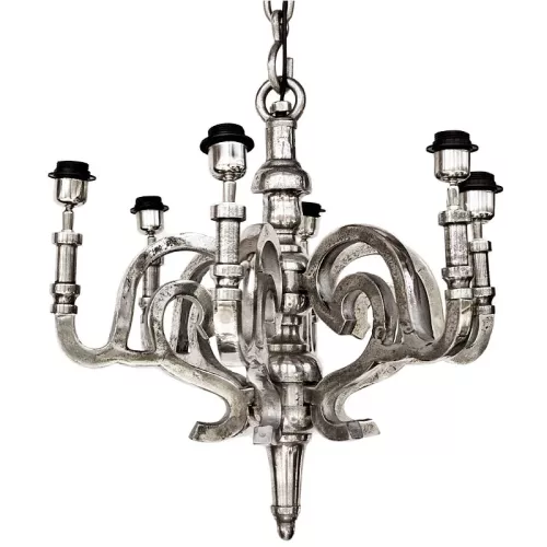 Ceiling lamp 61x61x60cm (6 Lights) chandelier raw metal