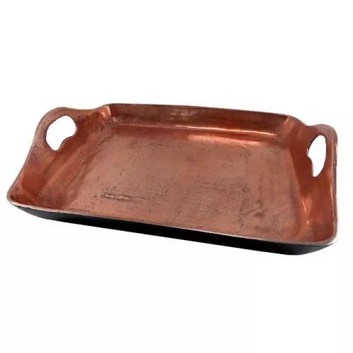 Tray 48x37x11cm Rectangular bronze
