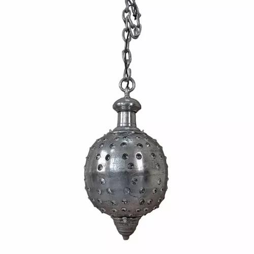 Ceiling lamp 35x35x65cm With Crystal silver vintage