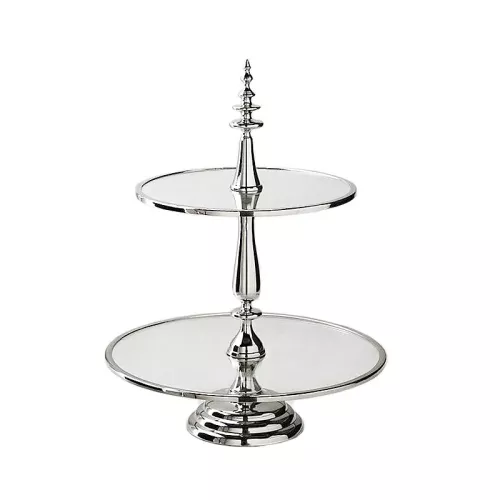 Etagere 2 layers silver