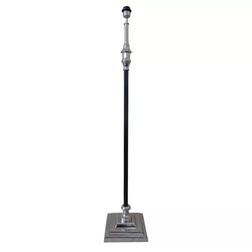 Floor lamp classic look black and silver