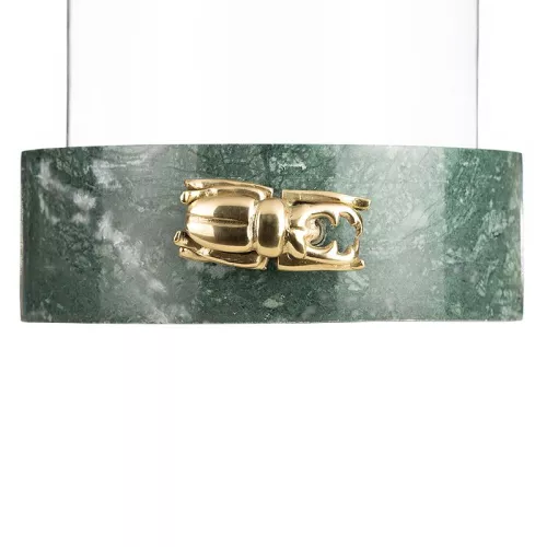 Payaa Lantern 21x21x34cm Small beetle green marble (107900)