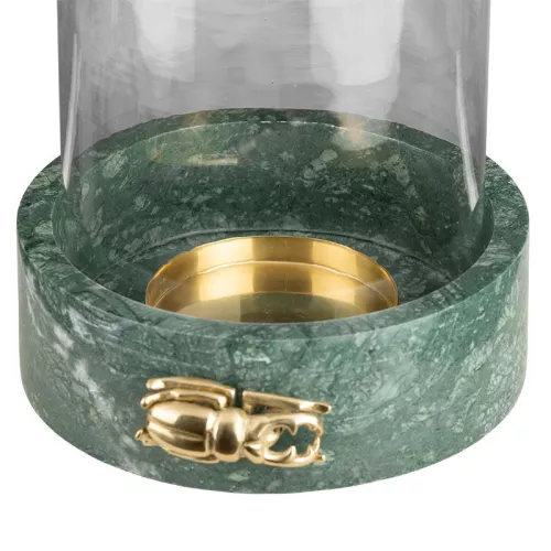 Payaa Lantern 21x21x34cm Small beetle green marble (107900)
